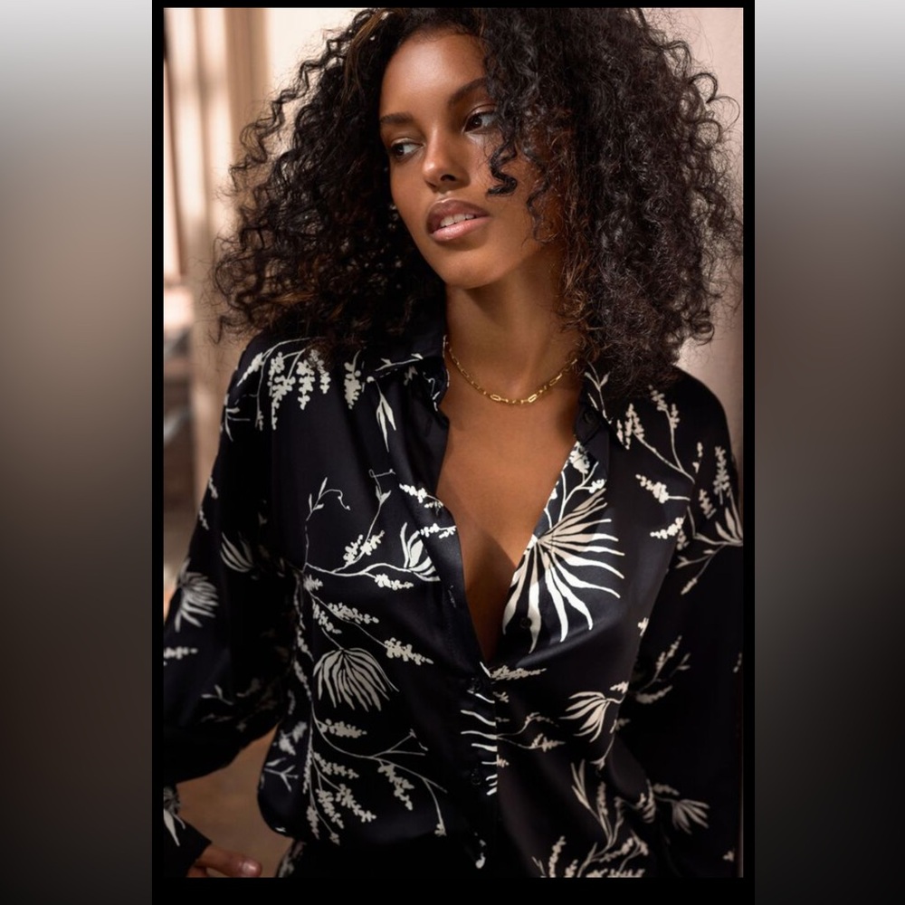 Frida Printed Satin Shirt